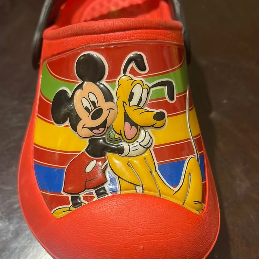 Disneys Mickey Mouse and friends Kids Red Clogs